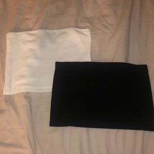 bundle of 2 ribbed tube tops